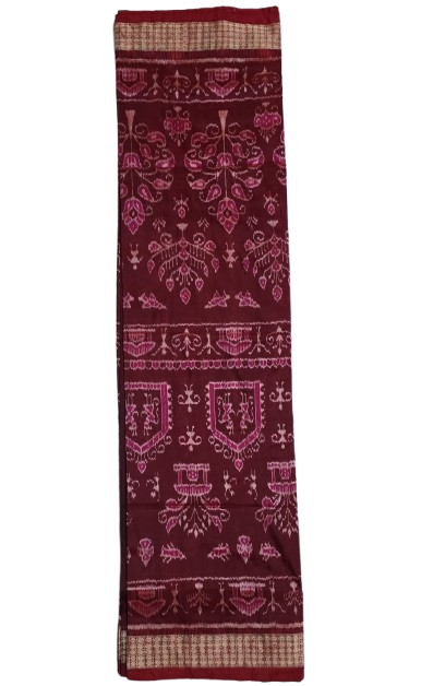 Sambalpuri Ikat Saree - Maroon Tree Motif