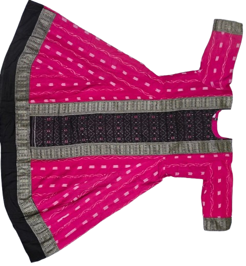 Sambalpuri Ikat Frock (Girls) - Pink